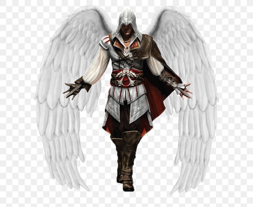 Assassin's Creed III Ezio Auditore Assassin's Creed: Brotherhood, PNG, 600x671px, Ezio Auditore, Action Figure, Angel, Armour, Assassins Download Free