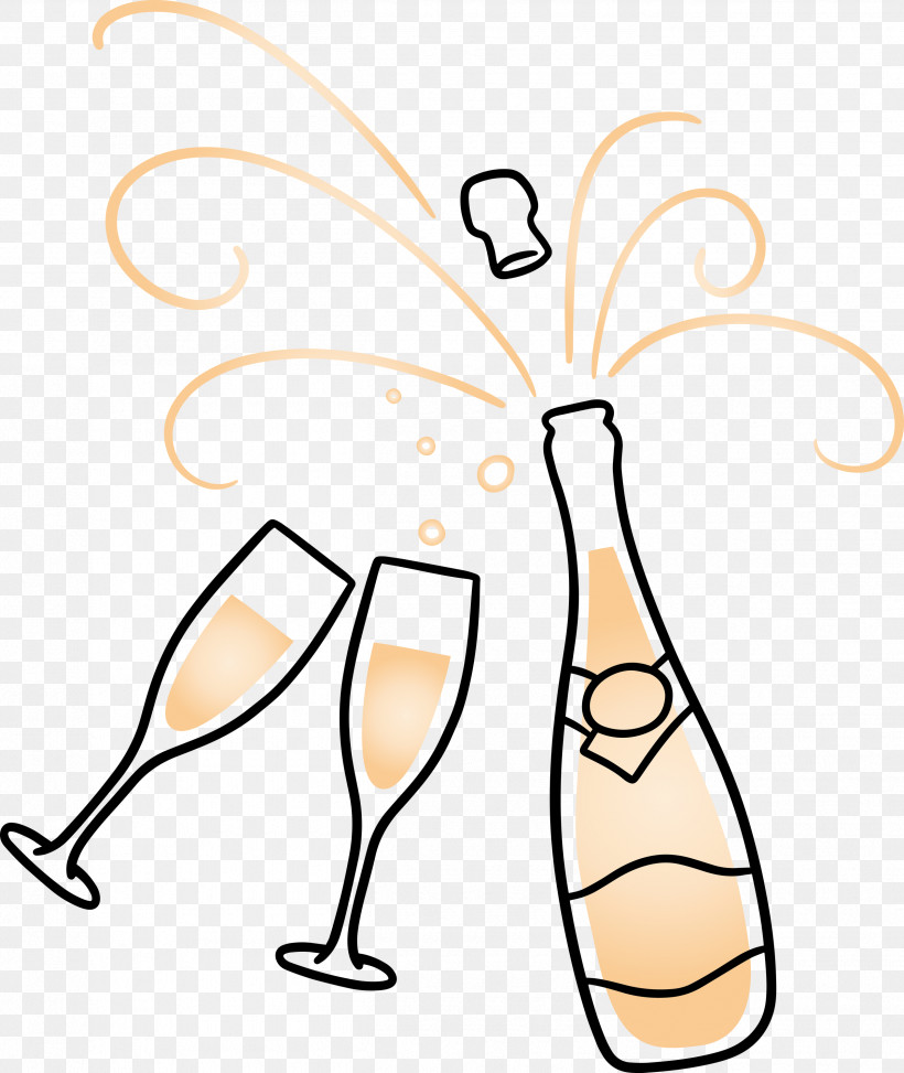 Champagne Party, PNG, 2525x2999px, Champagne, Champagne Glass, Geometry, Line, Line Art Download Free