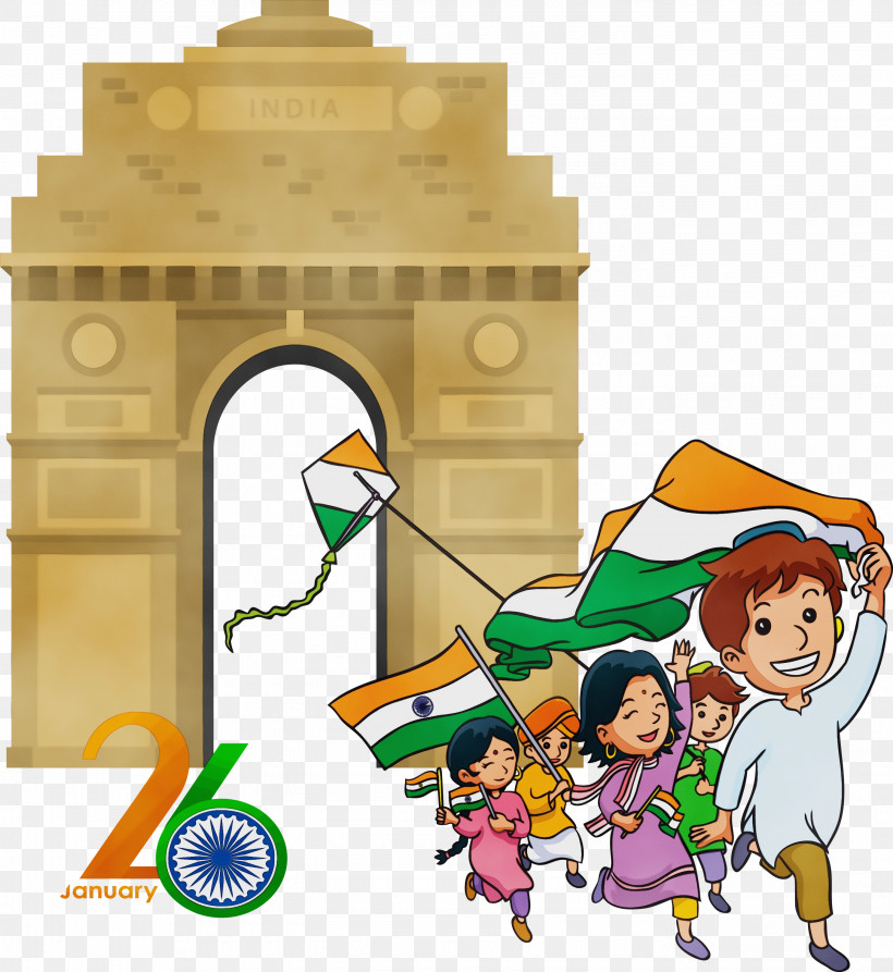 Cartoon Playset, PNG, 2753x3000px, Happy India Republic Day, Cartoon, Paint, Playset, Watercolor Download Free