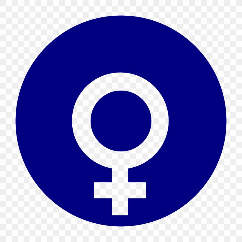 Gender Symbol Female Circle, PNG, 2400x2400px, Symbol, Area, Brand, Electric Blue, Female Download Free