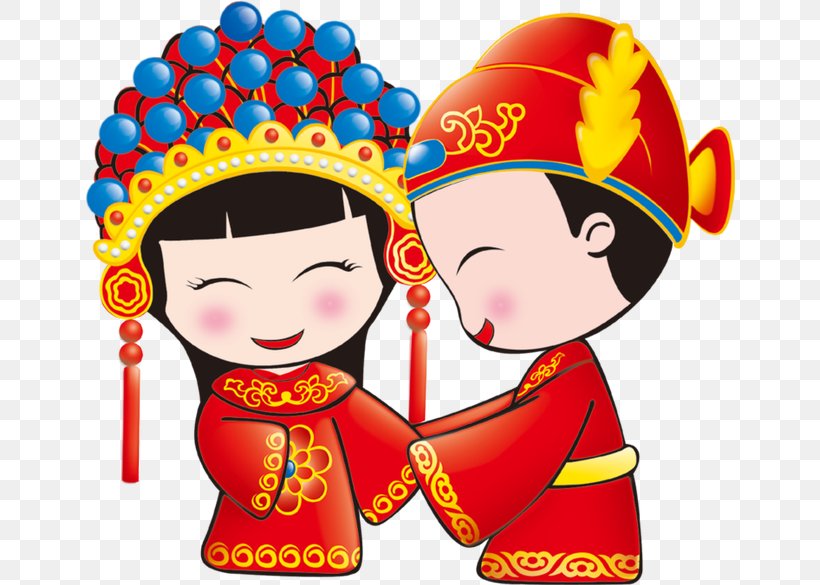 Chinese Marriage Wedding Bride, PNG, 650x585px, Chinese Marriage, Art, Bride, Bridegroom, Cartoon Download Free