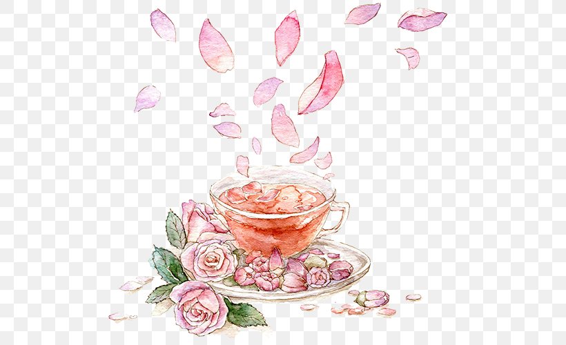 Flowering Tea Beach Rose Clip Art, PNG, 563x500px, Tea, Beach Rose, Coffee Cup, Cup, Drinking Download Free