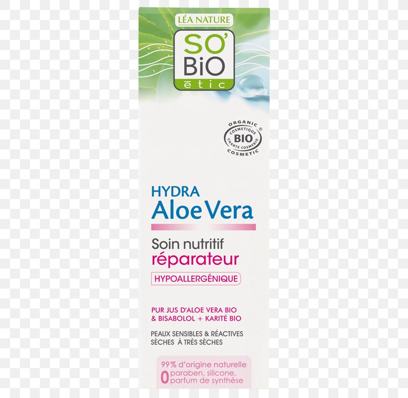 Lotion Cream SO’BiO étic Organic Aloe Vera Makeup Remover Moisturizer, PNG, 800x800px, Lotion, Aloe Vera, Aloes, Cream, Milliliter Download Free