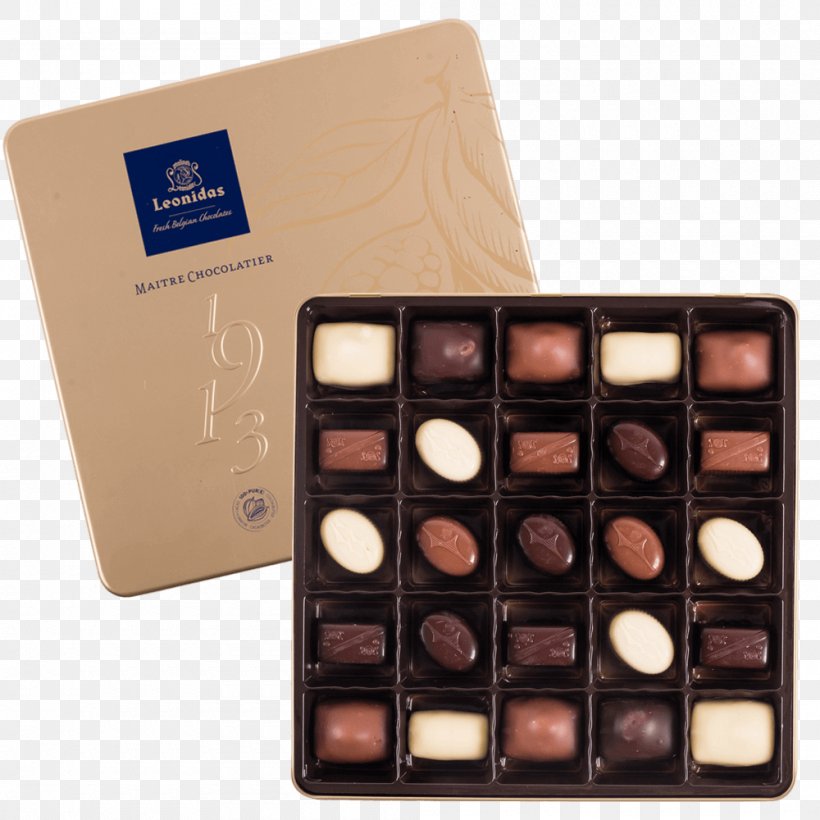 Praline Leonidas Belgian Chocolate Ballotin, PNG, 1000x1000px, Praline, Ballotin, Belgian Chocolate, Belgian Cuisine, Biscuits Download Free