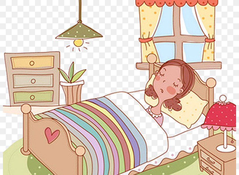Cartoon Postpartum Confinement Sleep Illustration, PNG, 800x600px, Watercolor, Cartoon, Flower, Frame, Heart Download Free
