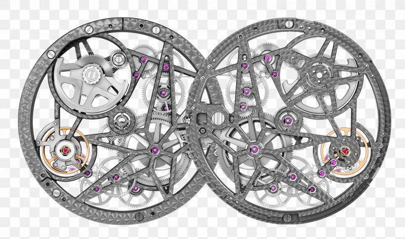 Roger Dubuis Skeleton Watch Balance Wheel Bicycle Wheels, PNG, 1218x720px, Roger Dubuis, Arm, Auto Part, Balance Wheel, Bicycle Drivetrain Part Download Free