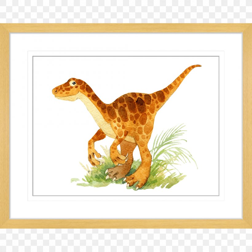 Velociraptor Dinosaur Drawing Watercolor Painting, PNG, 1000x1000px, Velociraptor, Art, Cartoon, Dinosaur, Drawing Download Free
