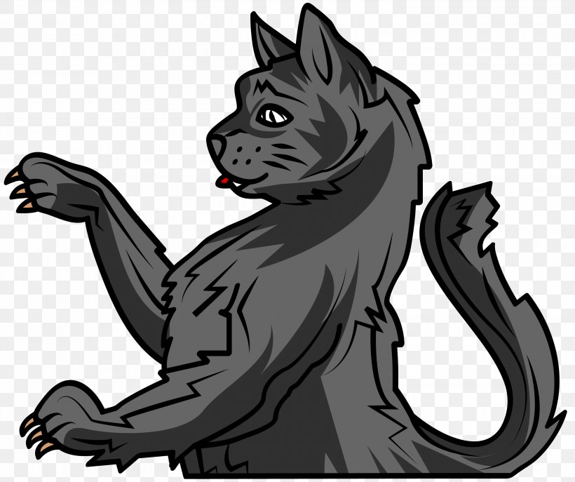 Cat Coat Of Arms Heraldry Symbol Felidae, PNG, 3000x2516px, Cat, Big Cat, Black, Black And White, Blazon Download Free