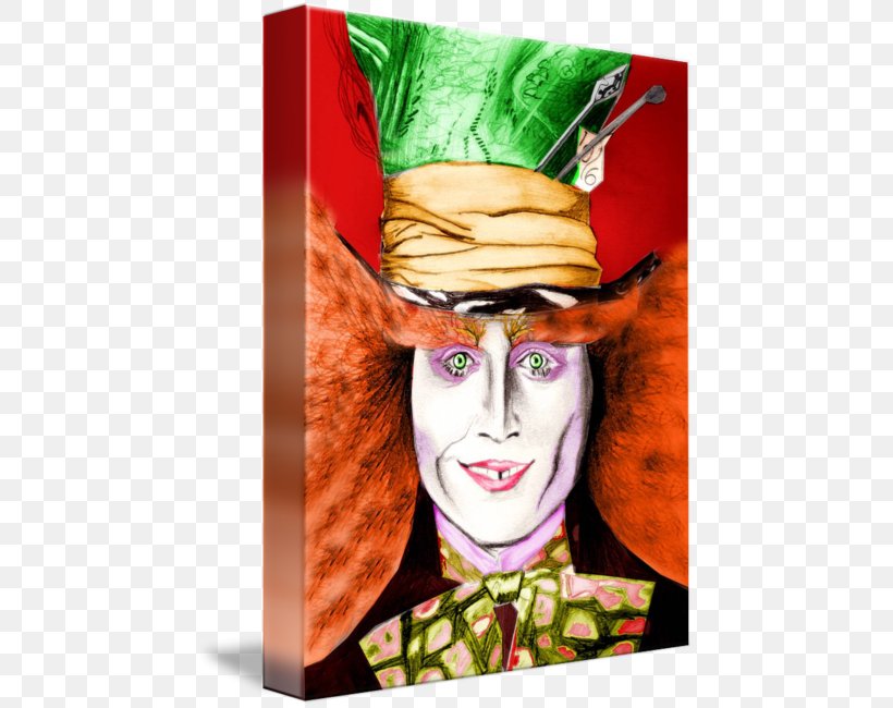 Illustration Graphic Design Gallery Wrap Mad Hatter Canvas, PNG, 456x650px, Gallery Wrap, Art, Canvas, Character, Clown Download Free
