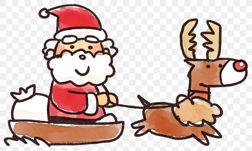 Santa Claus, PNG, 900x542px, Cartoon, Christmas Eve, Pleased, Santa Claus Download Free