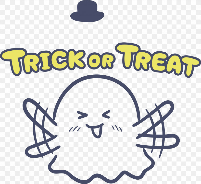 TRICK OR TREAT Happy Halloween, PNG, 3000x2754px, Trick Or Treat, Behavior, Cartoon, Geometry, Happiness Download Free
