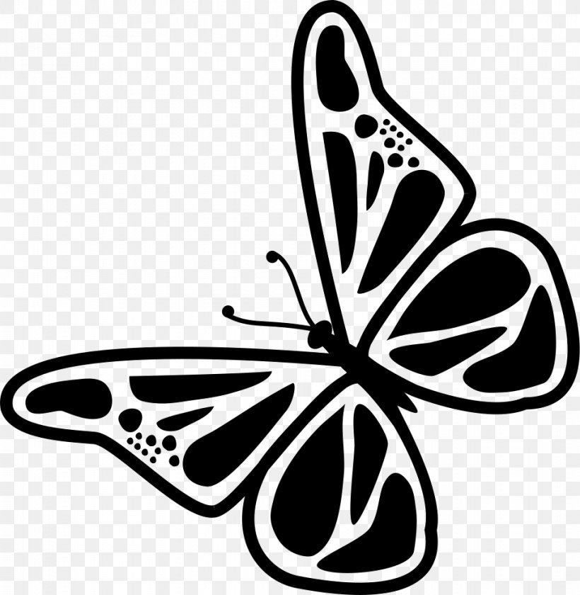 Monarch Butterfly Insect Brush-footed Butterflies Clip Art, PNG, 956x980px, Butterfly, Animal, Art, Black, Black And White Download Free