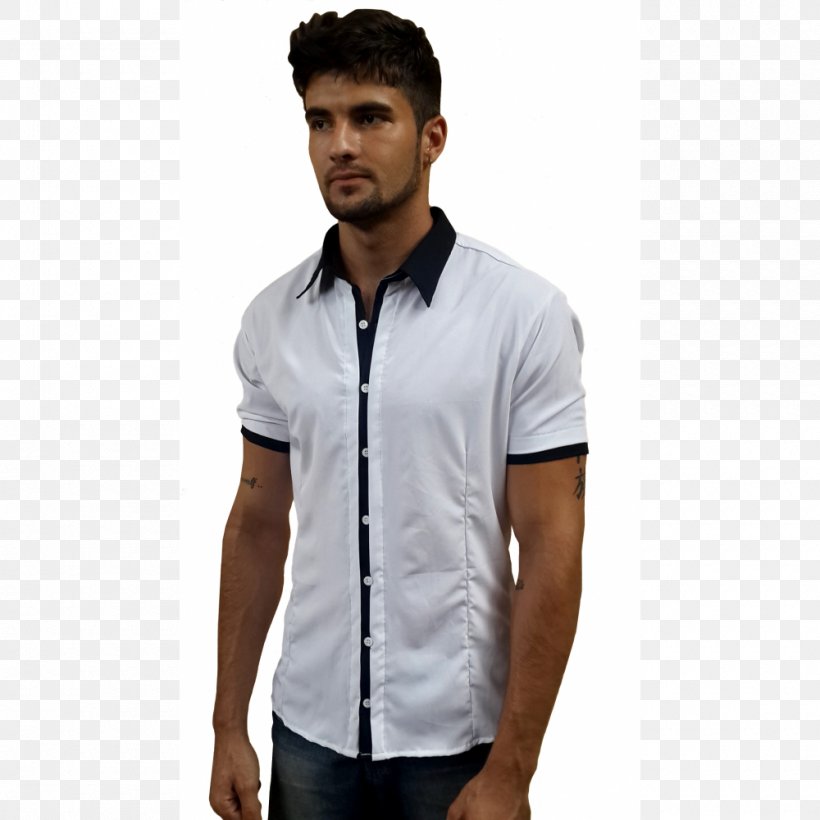 T-shirt Sleeve Polo Shirt White, PNG, 1000x1000px, Tshirt, Blouse, Blue, Button, Collar Download Free