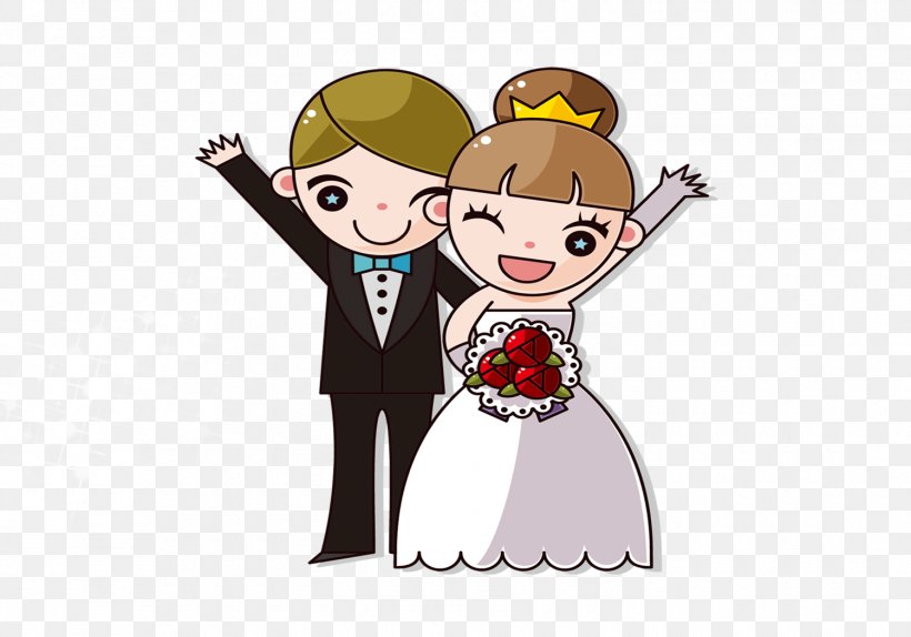 Wedding Cartoon Bridegroom Clip Art, PNG, 1500x1050px, Watercolor, Cartoon, Flower, Frame, Heart Download Free