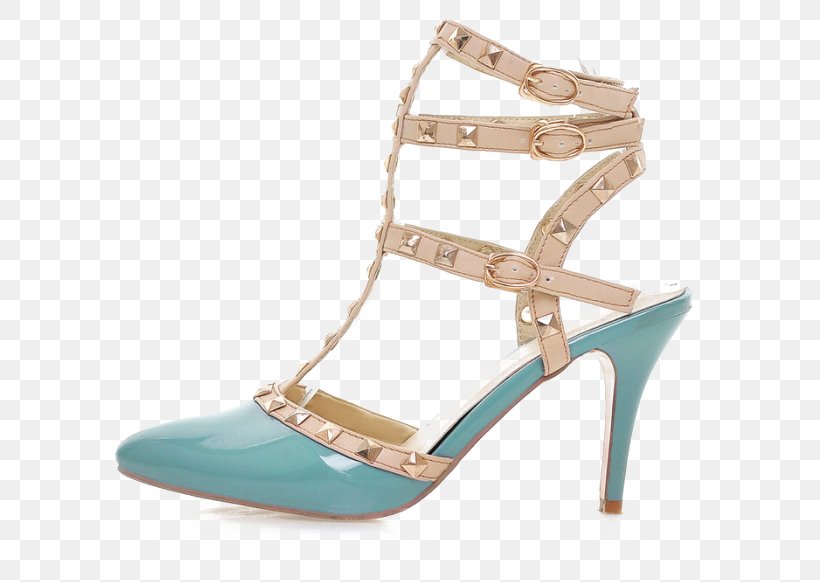 Sandal High-heeled Shoe Court Shoe Stiletto Heel, PNG, 599x582px, Sandal, Absatz, Aqua, Ballet Flat, Basic Pump Download Free
