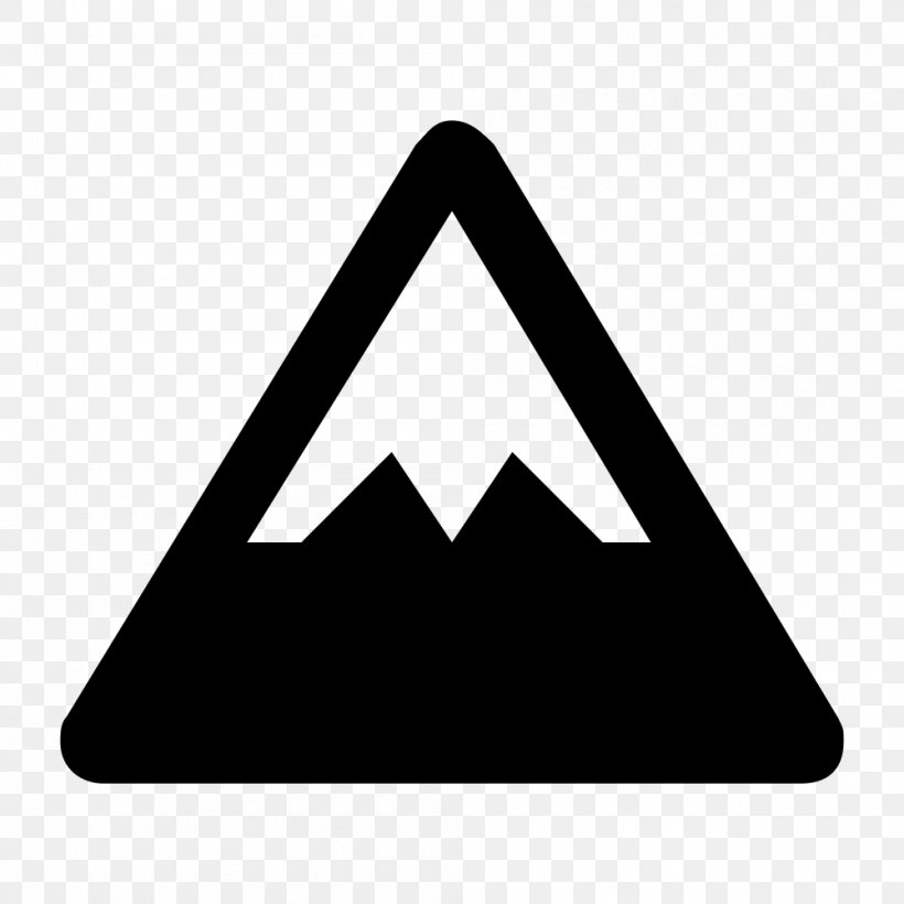Symbol Mountain Clip Art, PNG, 1000x1000px, Symbol, Black, Black And White, Brand, Floating Ground Download Free