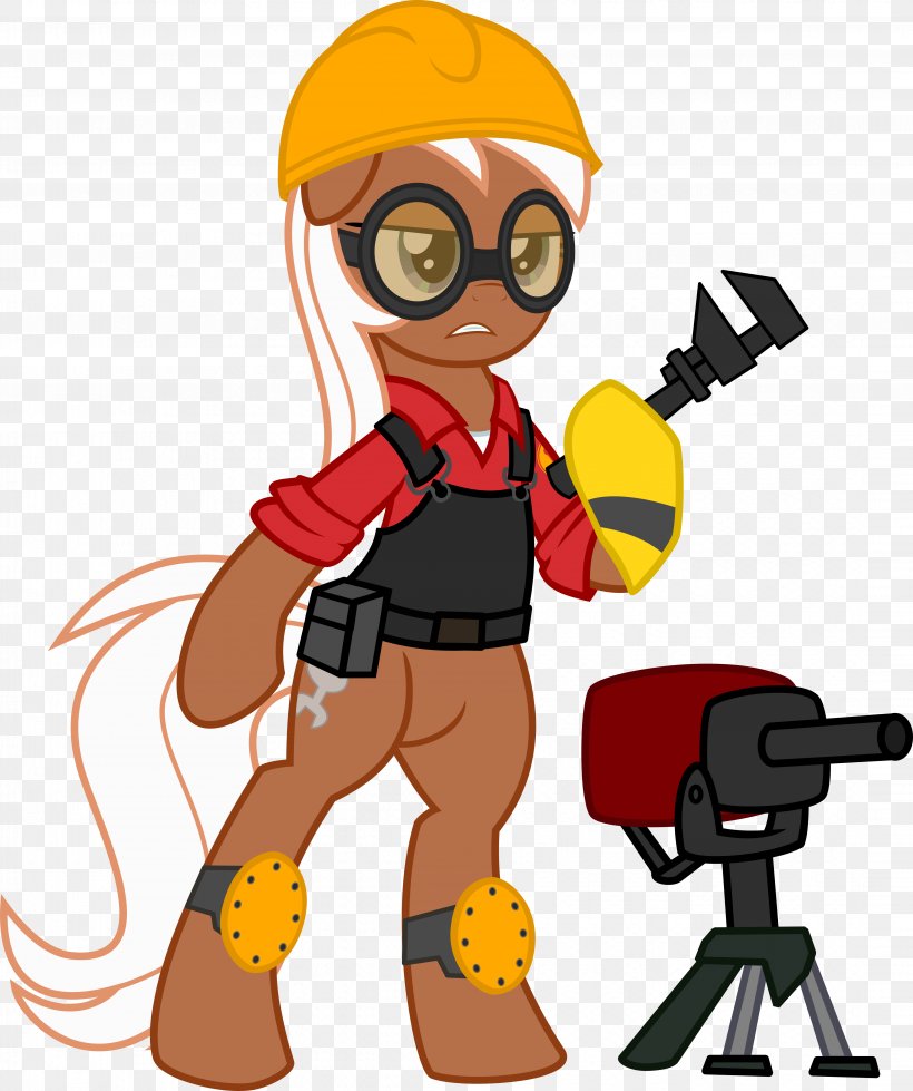 Team Fortress 2 Engineer Pony Cartoon Technology, PNG, 4337x5178px, Team Fortress 2, Art, Artwork, Cartoon, Cosplay Download Free