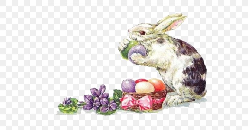 Easter Bunny Easter Postcard Rabbit Greeting Card, PNG, 650x433px, Easter Bunny, Christmas, Easter, Easter Egg, Easter Postcard Download Free