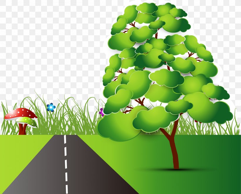 Euclidean Vector Wallpaper, PNG, 1407x1133px, Green, Fukei, Grass, Highway, Plant Download Free