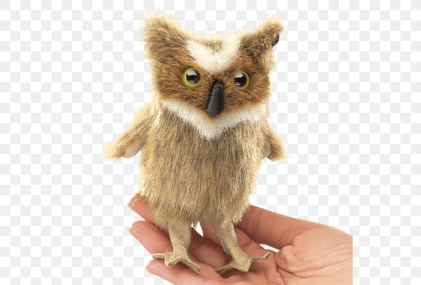 Great Horned Owl Finger Puppet Bird, PNG, 555x555px, Owl, Animal, Barn Owl, Beak, Bird Download Free
