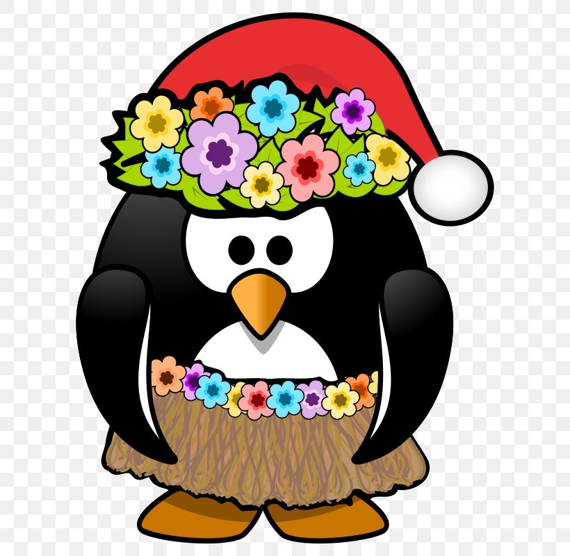 Hawaiian Santa Claus Christmas Clip Art, PNG, 800x800px, Hawaii, Artwork, Beak, Bird, Christmas Download Free