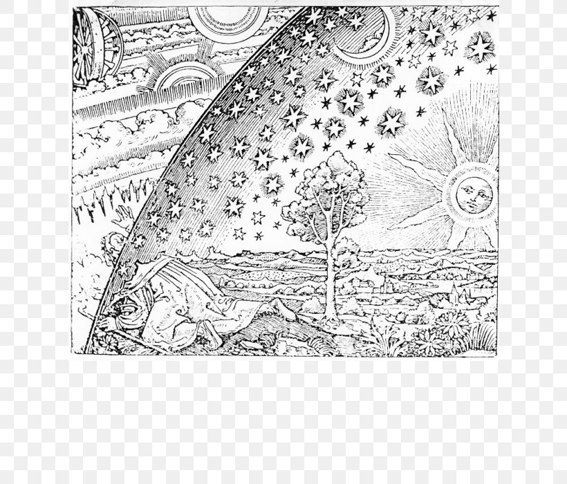 L'atmosphère: Météorologie Populaire Flammarion Engraving Earth Middle Ages Cosmology, PNG, 700x700px, Flammarion Engraving, Area, Art, Artwork, Atmosphere Download Free