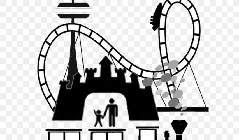 Amusement Park Clip Art Image, PNG, 614x481px, Amusement Park, Amusement, Amusement Ride, Art, Blackandwhite Download Free