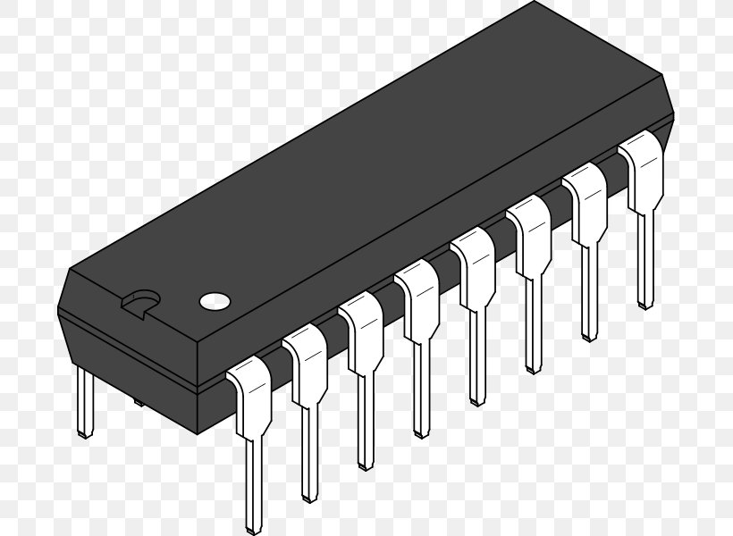 Integrated Circuits & Chips Seven-segment Display Binary Decoder Counter Electronic Circuit, PNG, 691x600px, 555 Timer Ic, 7400 Series, Integrated Circuits Chips, Binary Decoder, Circuit Component Download Free