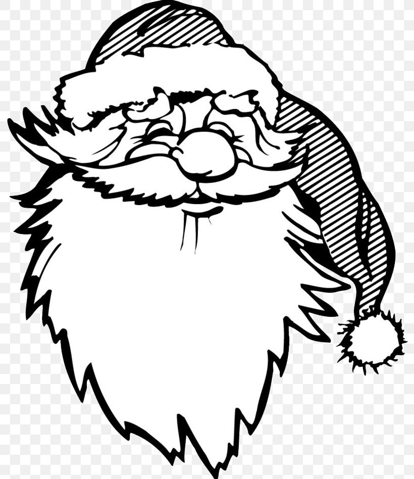 Santa Claus Christmas Black And White, PNG, 800x948px, Watercolor, Cartoon, Flower, Frame, Heart Download Free