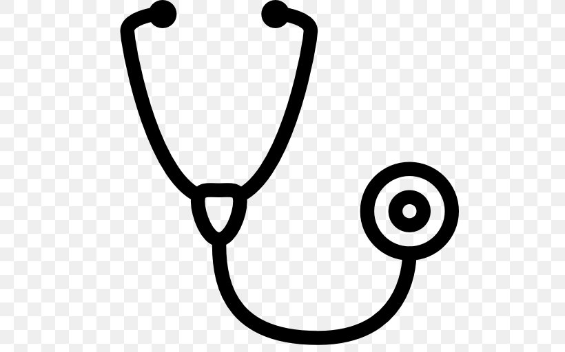 Stethoscope Medicine Clip Art, PNG, 512x512px, Stethoscope, Black And White, Health Care, Heart, Medicine Download Free