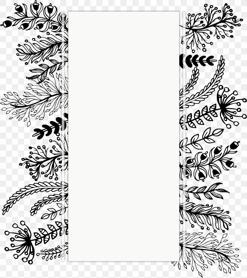 Hand Painted Wildflower Weed Decoration Title Box, PNG, 2186x2462px, Flower, Area, Art, Black, Black And White Download Free