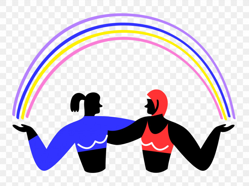 Rainbow, PNG, 2500x1866px, Rainbow, Behavior, Cartoon, Geometry, Happiness Download Free
