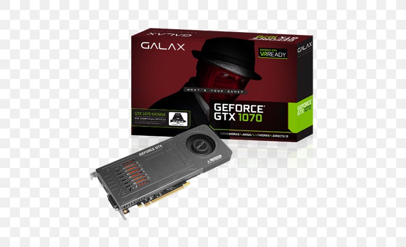 Graphics Cards & Video Adapters NVIDIA GeForce GTX 1070 英伟达精视GTX GALAXY Technology, PNG, 500x500px, Graphics Cards Video Adapters, Cable, Computer Component, Electronic Device, Electronics Accessory Download Free