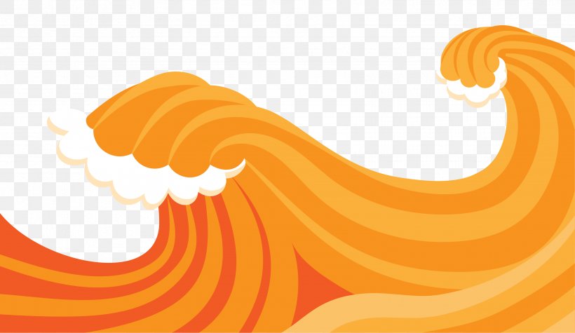 Wind Wave Poster Wallpaper, PNG, 3325x1927px, Wind Wave, Drawing, Image Resolution, Orange, Poster Download Free