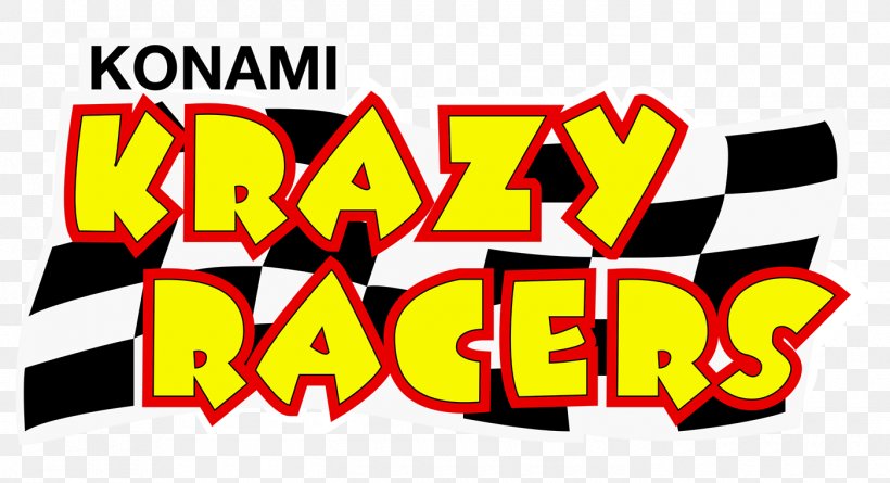 Konami Krazy Racers Logo Brand Illustration Clip Art, PNG, 1400x760px, Logo, Area, Brand, Signage, Text Download Free