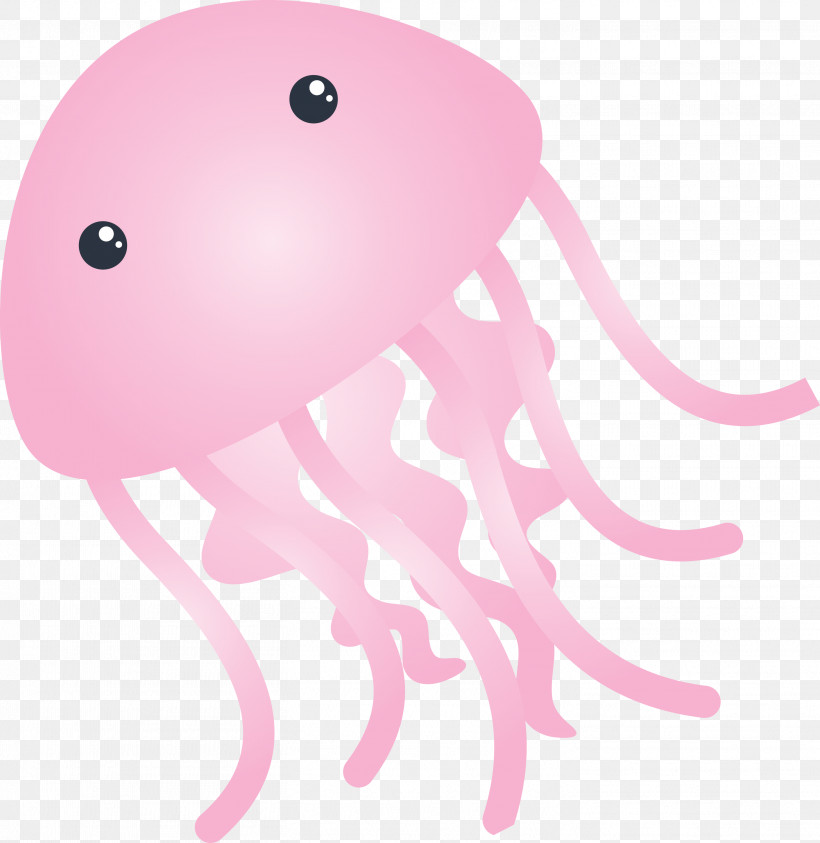 Octopus Pink Cartoon Jellyfish Cnidaria, PNG, 2918x3000px, Octopus, Animal Figure, Cartoon, Cnidaria, Giant Pacific Octopus Download Free