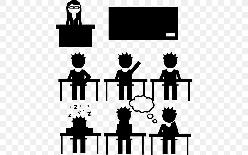 School Class College Teacher Student, PNG, 512x512px, School, Area, Black, Black And White, Blackboard Download Free