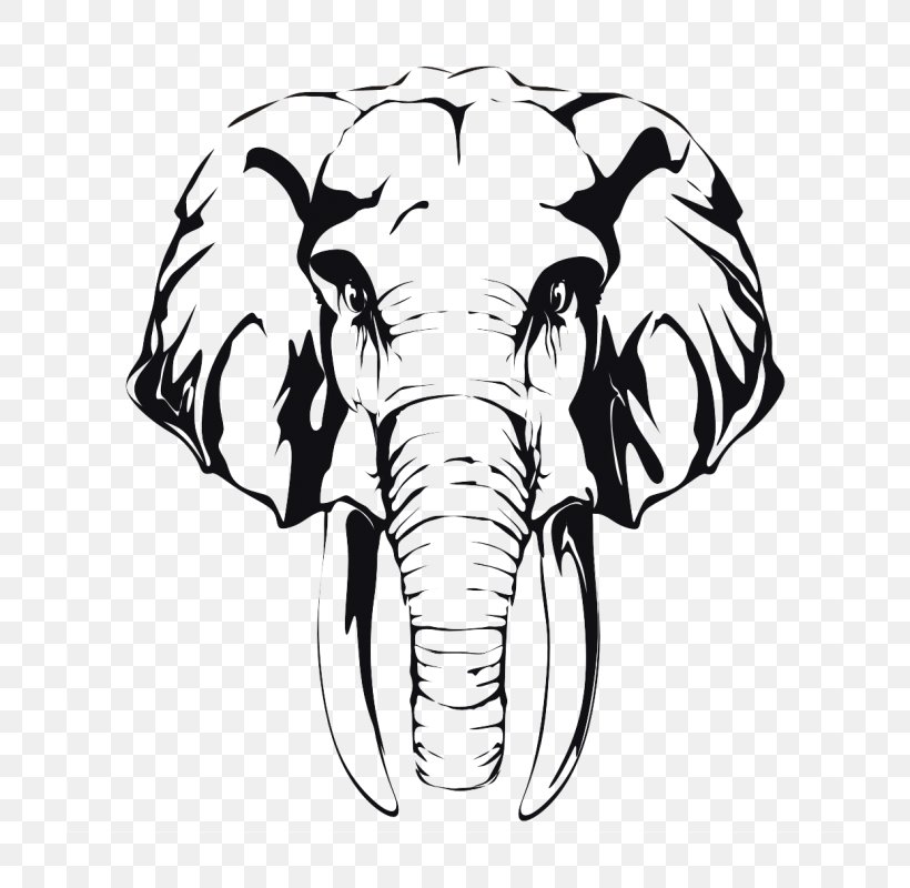 Wall Decal Sticker Decorative Arts, PNG, 700x800px, Wall Decal, African Elephant, Black And White, Cattle Like Mammal, Decal Download Free