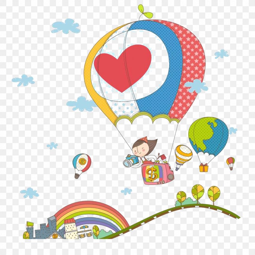 Balloon Cartoon Child Illustration, PNG, 1024x1024px, Watercolor, Cartoon, Flower, Frame, Heart Download Free