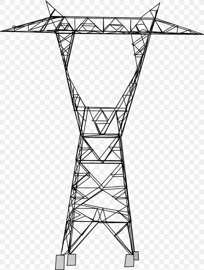 Drawing Transmission Tower Electric Power Transmission Overhead Power