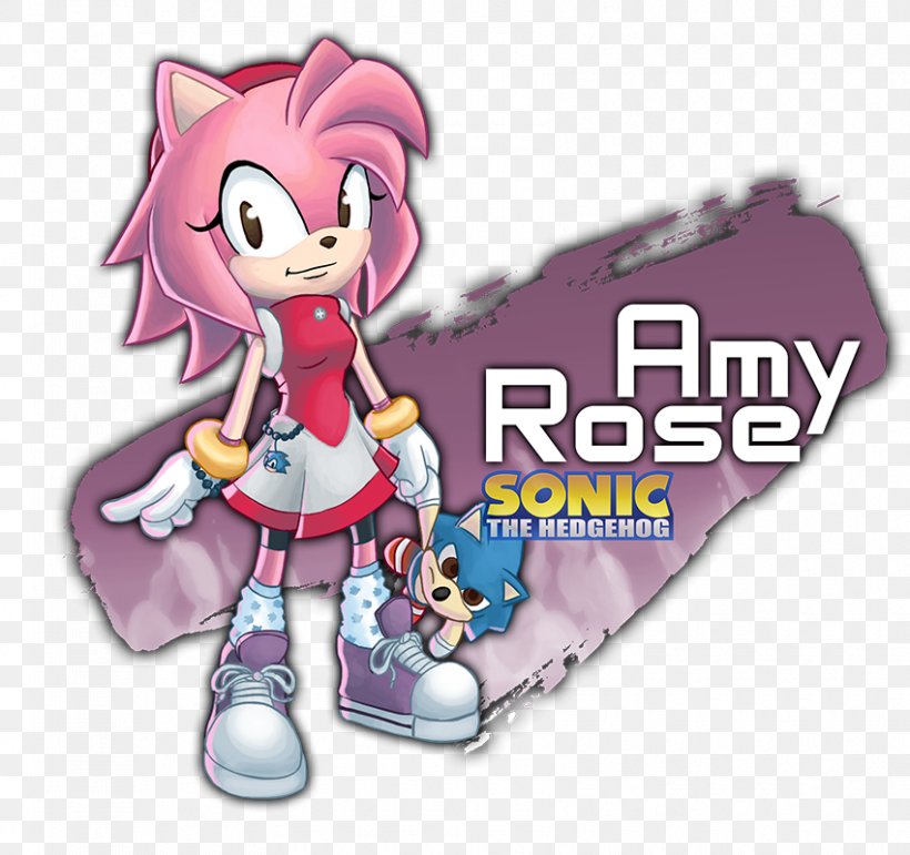 Amy Rose Sonic The Hedgehog Sonic & Sega All-Stars Racing Design, PNG, 850x800px, Watercolor, Cartoon, Flower, Frame, Heart Download Free