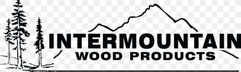 Logo Intermountain Wood Products Tree Brand Font, PNG, 2080x629px, Logo, Area, Black, Black And White, Black M Download Free