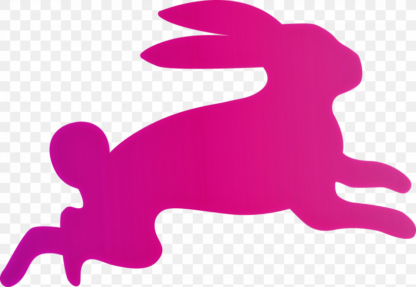 Easter Bunny Easter Day Rabbit, PNG, 3000x2069px, Easter Bunny, Animal Figure, Easter Day, Magenta, Pink Download Free