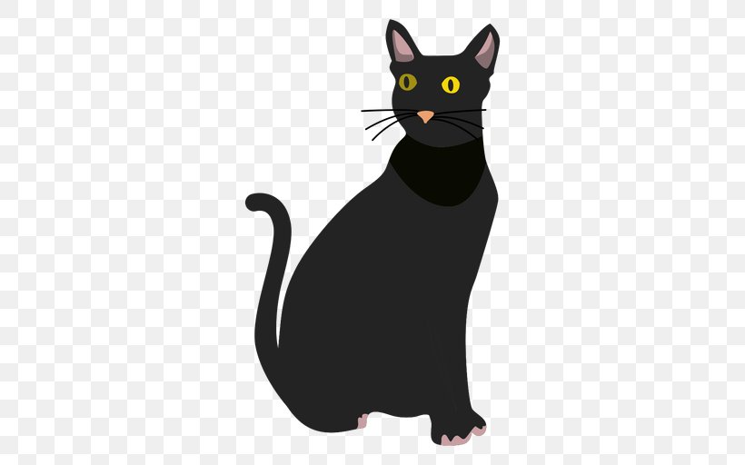 Bombay Cat Black Cat Domestic Short-haired Cat Illustration, PNG, 512x512px, Bombay Cat, Asian, Black Cat, Bombay, Carnivore Download Free