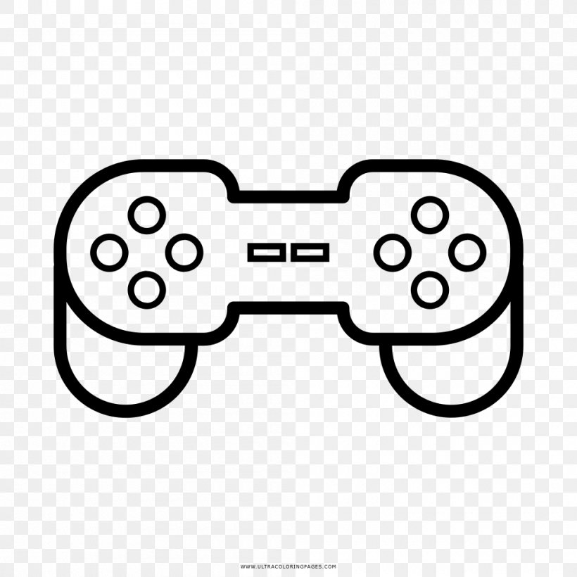 Game Controllers Video Game Drawing PlayStation 2, PNG, 1000x1000px, Game Controllers, Black, Black And White, Clothing, Cloud Gaming Download Free