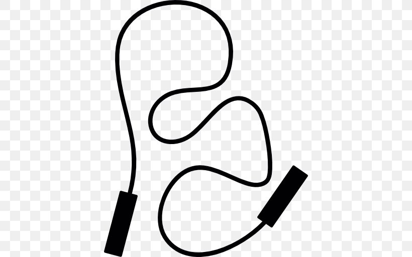 Jump Ropes Jumping Sport Clip Art, PNG, 512x512px, Jump Ropes, Area, Black, Black And White, Cable Download Free