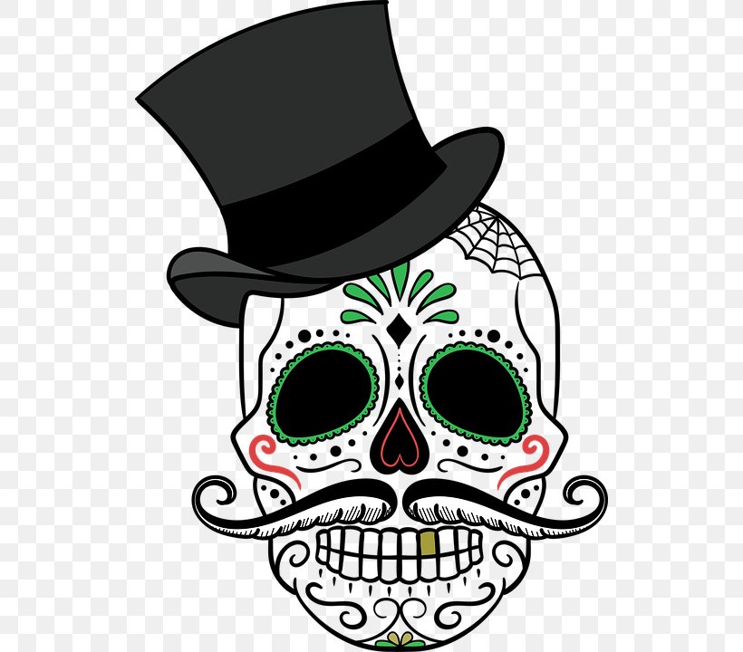La Calavera Catrina Day Of The Dead Skull Mexican Cuisine, PNG, 522x720px, 31 October, Calavera, Artwork, Bone, Clay Download Free