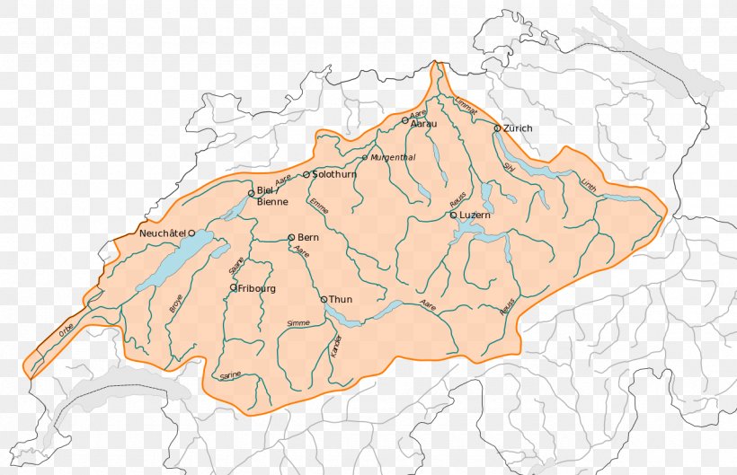 Aare Hydrology Of Switzerland Hydrography Main Stem, PNG, 1280x827px, Aare, Area, Drainage Basin, Ecoregion, Hydrography Download Free