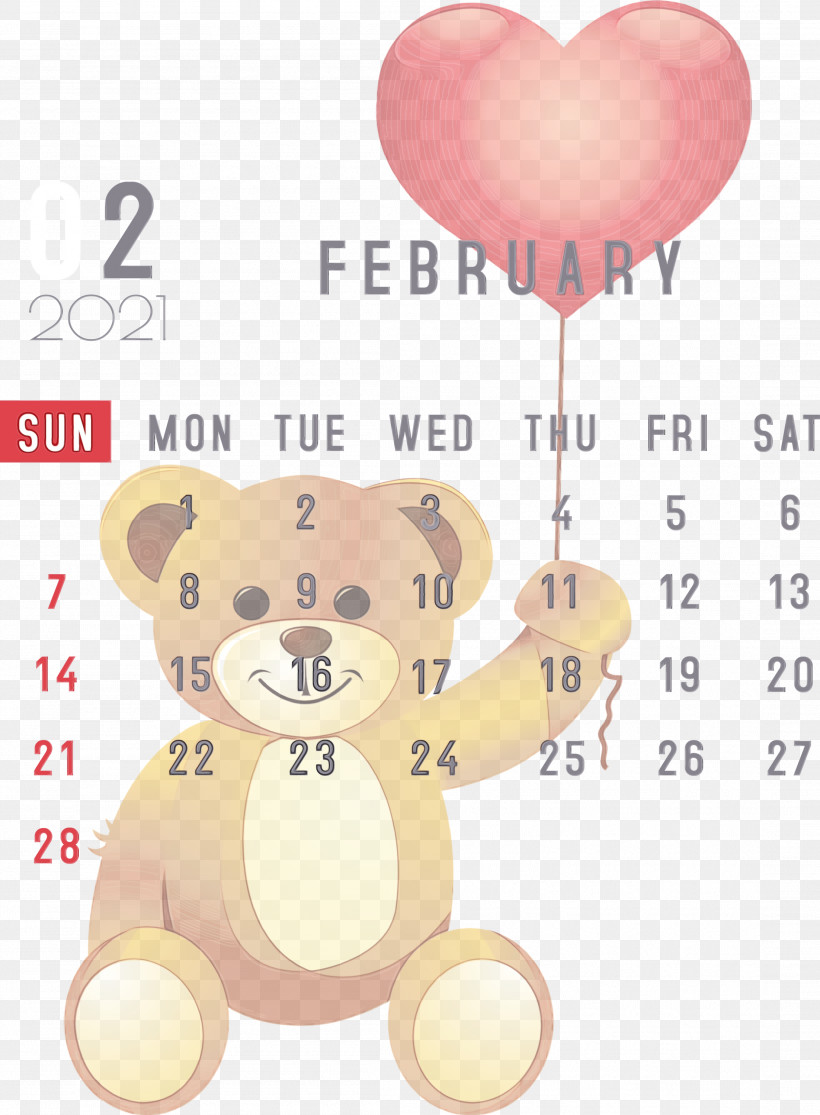 Teddy Bear, PNG, 2204x2999px, 2021 Calendar, Balloon, Bears, Biology, Cartoon Download Free