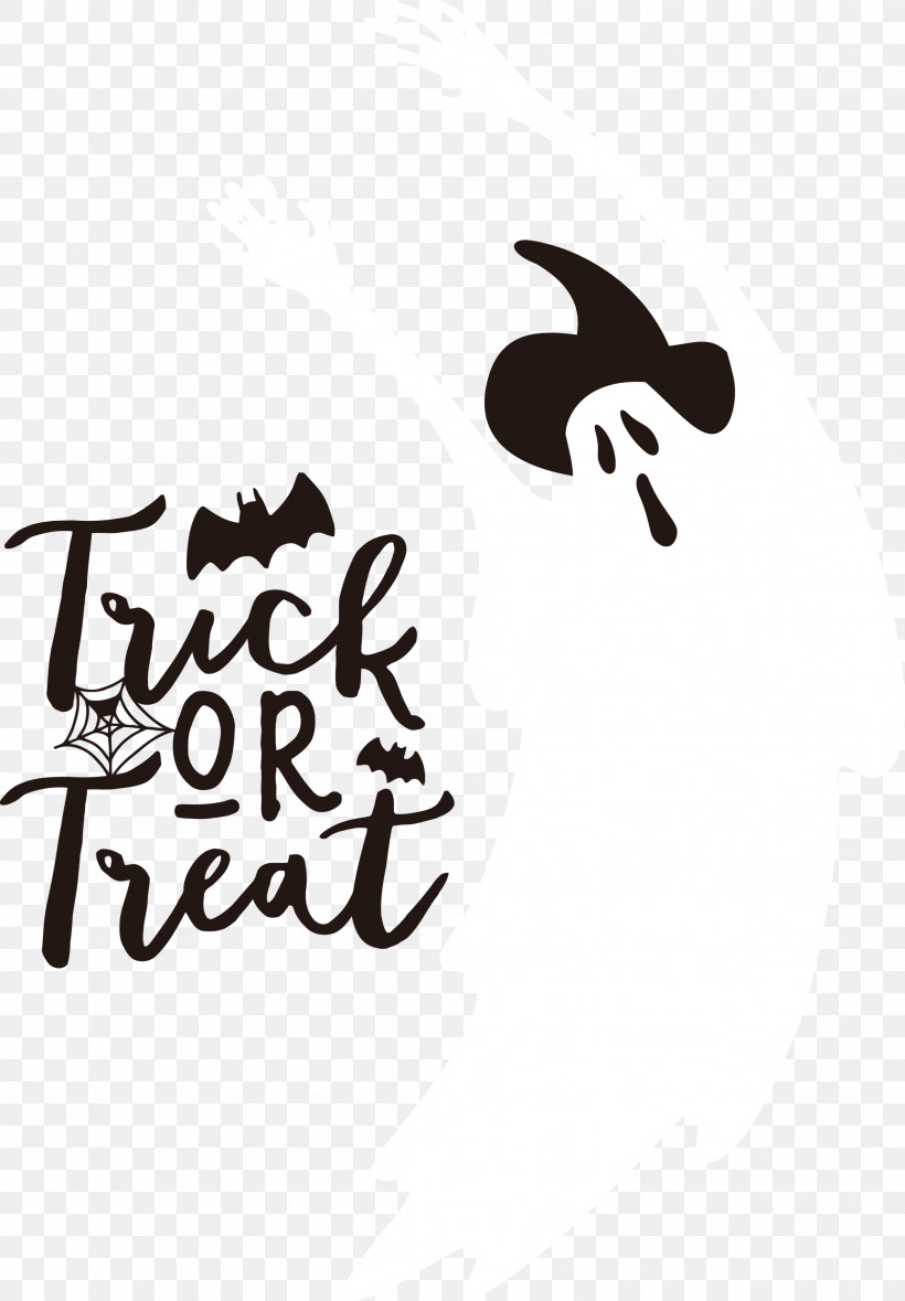 Trick Or Treat Trick-or-treating Halloween, PNG, 2086x3000px, Trick Or Treat, Black, Black And White, Halloween, Logo Download Free